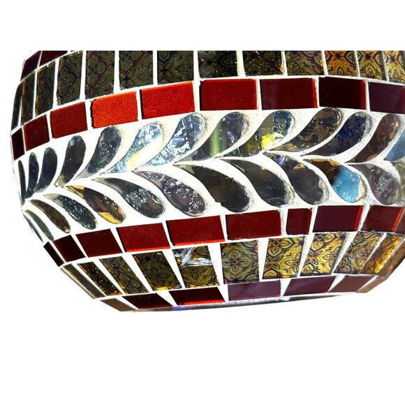 Mosaic Glass Candle Holder Bowl - Picture 6 of 8